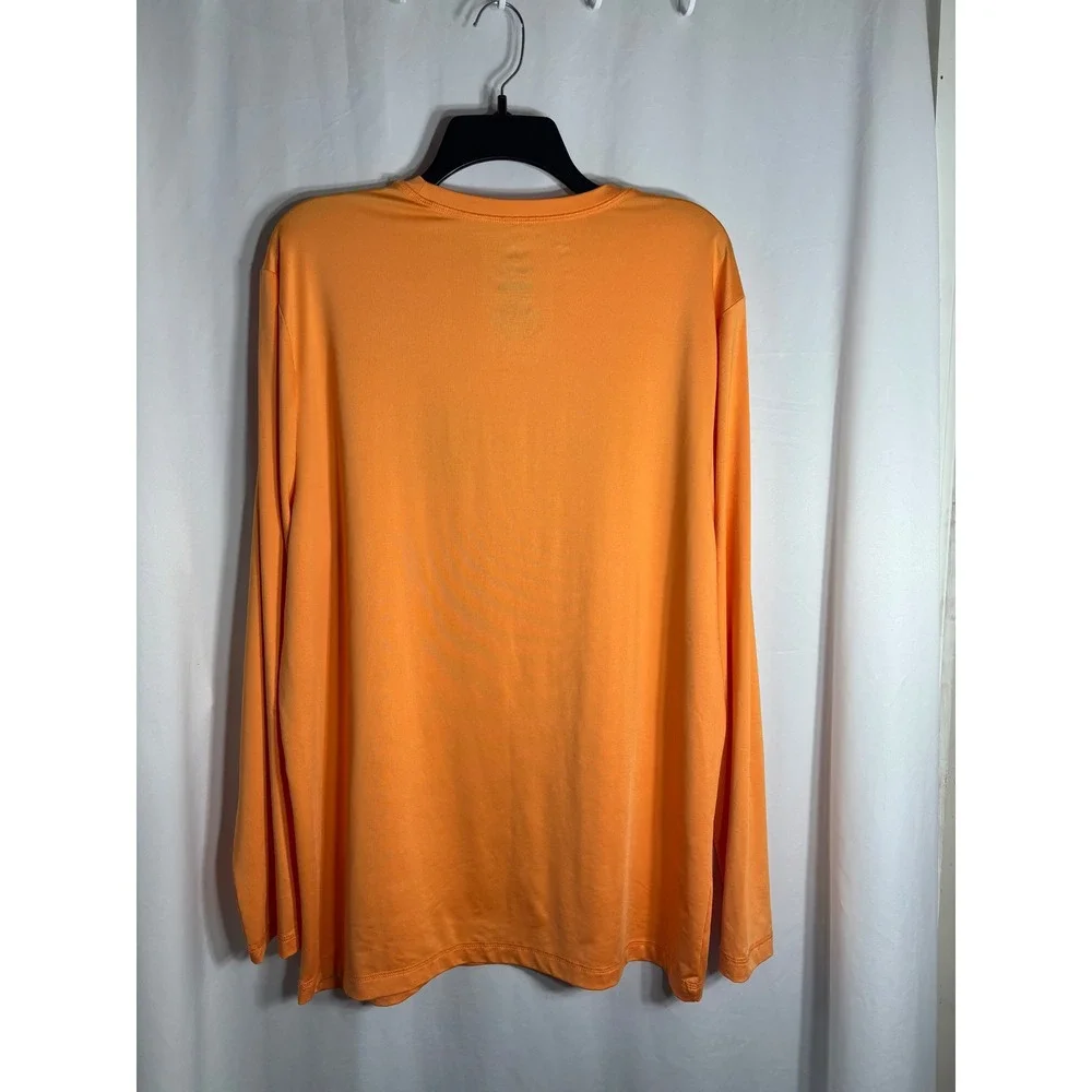 Hurley Men's Long Sleeve T-Shirt Orange Graphic‎ Print Size Large